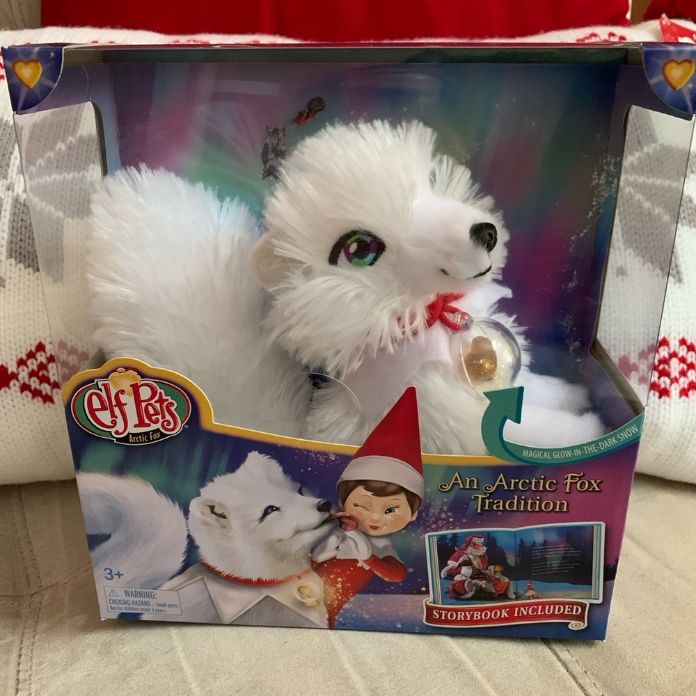 Elf on the Shelf Pets White Arctic Fox With Storybook